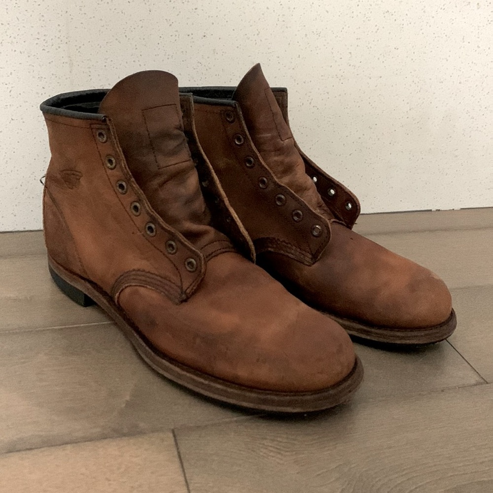 Mens Red Wing 4579 J Crew Beckmann Boot in Brown Leather Size 10